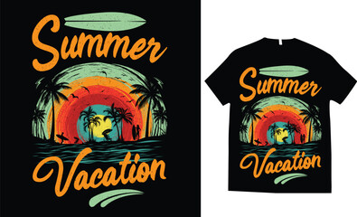 Summer vacation sea beach t-shirt design