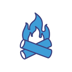 Campfire vector icon stoct illustration