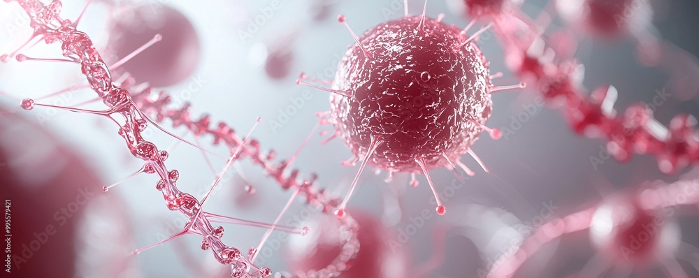 Poster oocytes surrounded by fragmented dna strands, each piece representing a different aspect of trauma i