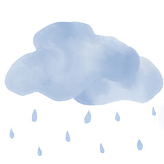 cloud and rain drops