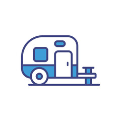Caravan vector icon stoct illustration