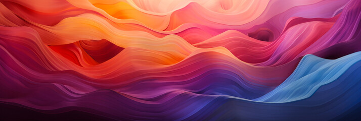 Fototapeta premium Vibrant Abstract Waves Background Expressing Unity, Diversity, and Prosperity