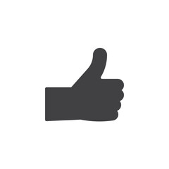 Hand showing a thumbs-up gesture vector icon