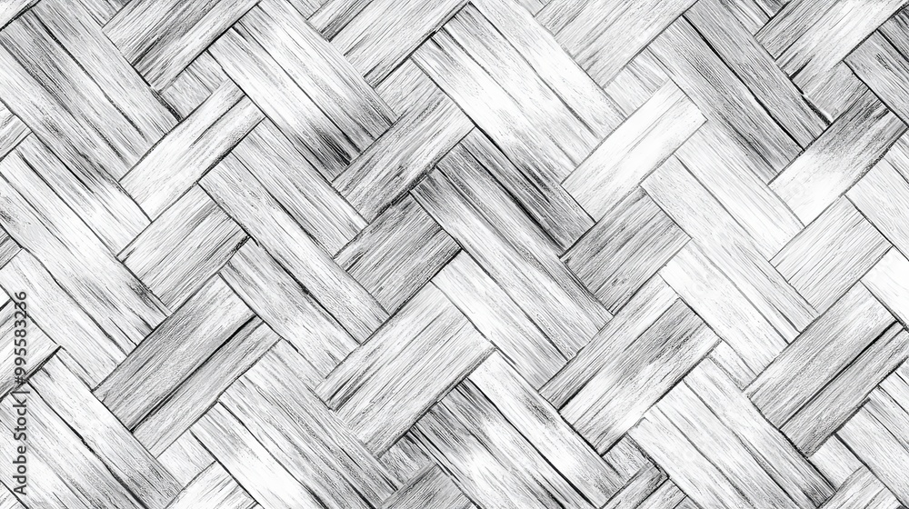 Poster a woven pattern in grayscale, resembling textured materials for design or background use.