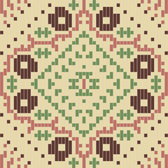Shawl Korean Traditional Patternfolk Embroidery, Aztec Geometric Ornament Print. Design for Carpet, Wallpaper, Clothing, Wrapping, Fabric