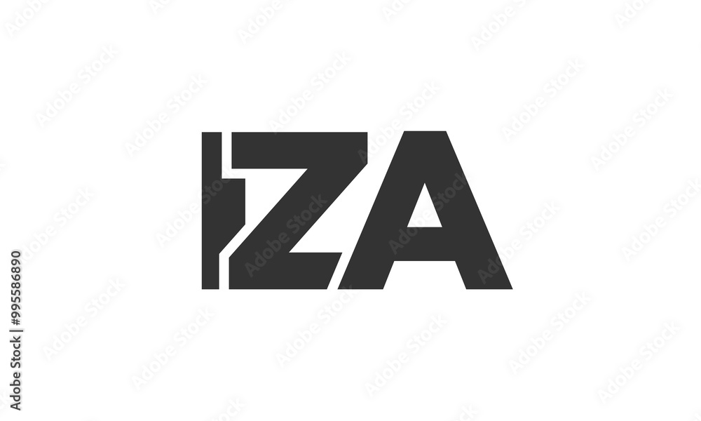 Poster iza logo design template with strong and modern bold text. initial based vector logotype featuring s