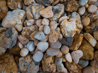white pebbles for nature background