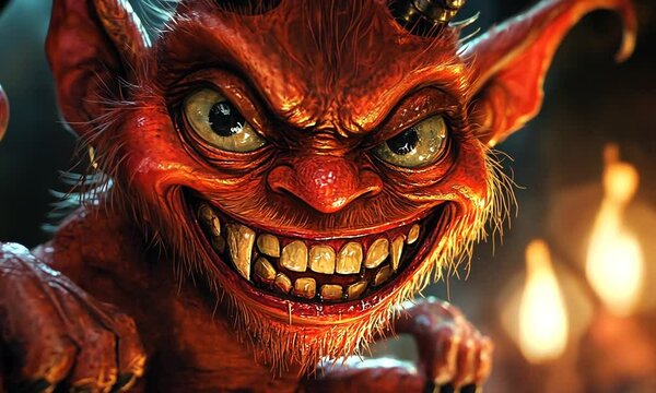 Impish Creature - A Digital Painting of a Devilish Little Imp