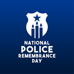 National Police Remembrance Day. Gradient background.