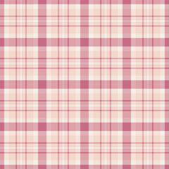 Minimalist texture pattern background, spanish vector seamless tartan. Chic plaid check fabric textile in light and red colors.