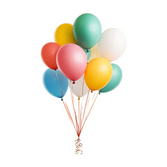 Colorful Balloons Bunch Isolated