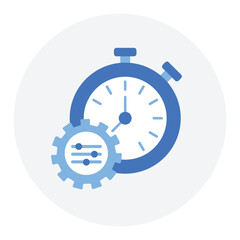 Prompt Responsiveness Enhancement Icon. Representing AI Responsiveness Optimization. Input Speed Tuning. System Response Adjustment. Prompt Performance Improvement. Vector Editable icon.