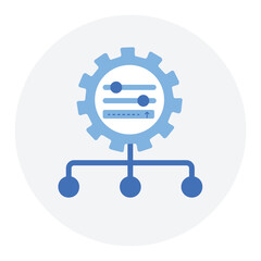 Prompt Categorization Icon. Representing AI Categorization. Input Classification. Prompt Sorting. Data Grouping. Vector Editable icon.