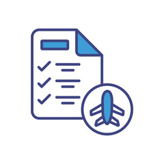 Travel Itinerary vector icon stoct illustration