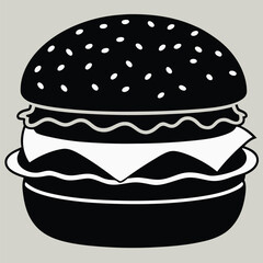 black and white hamburger icon graphic design