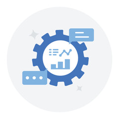 Fototapeta premium Data-Driven Prompting Icon. Representing AI Data Prompts. Machine Learning Data Processing. Data-Based Prompting. System Data Utilization. Vector Editable icon.