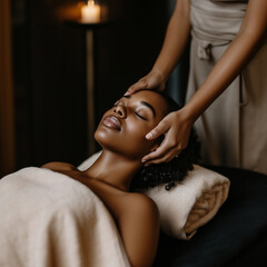 woman relaxing in spa