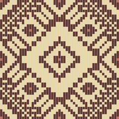 Navajo Islamic Geometric Patterns Printablefolk Embroidery, Aztec Geometric Ornament Print. Design for Carpet, Wallpaper, Clothing, Wrapping, Fabric