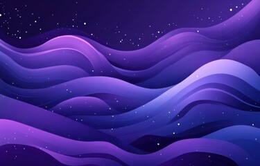 Abstract background with wavy lines and shapes in vibrant purple and blue hues, evoking a sense of calm and creativity