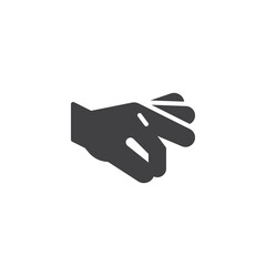 Hand showing pinching motion vector icon