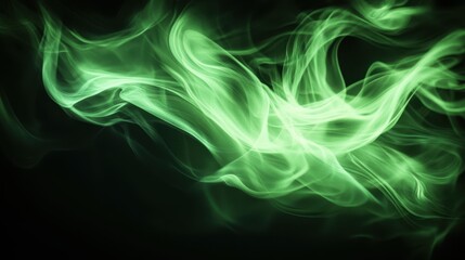 Obraz premium The Ethereal Green Smoke Flow