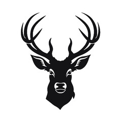 Fototapeta premium Deer Head Silhouette