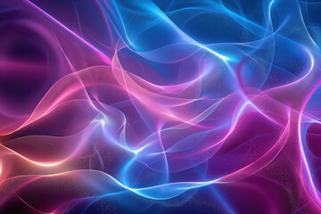 Fototapeta premium close up horizontal abstract illustration of glowing transparent colorful light waves background