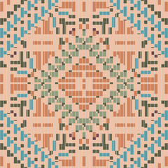 Zigzag Traditional Kimono Patternfolk Embroidery, Aztec Geometric Ornament Print. Design for Carpet, Wallpaper, Clothing, Wrapping, Fabric