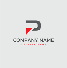 Fototapeta premium P letter and monogram logo design