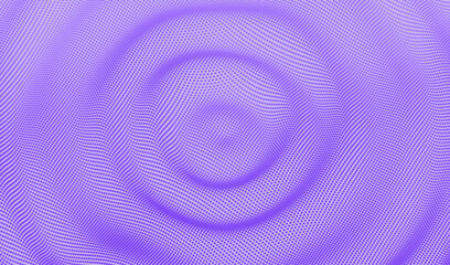 3D wavy background with ripple effect. Vector illustration with particle. 3D grid surface. 