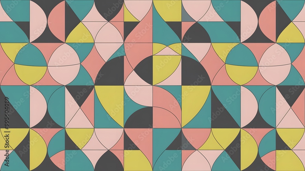 Poster neutral color geometric abstract pattern wallpaper concept design, modern trendy abstract pattern, g
