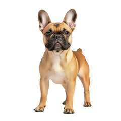 Cute French Bulldog Puppy Standing Isolated