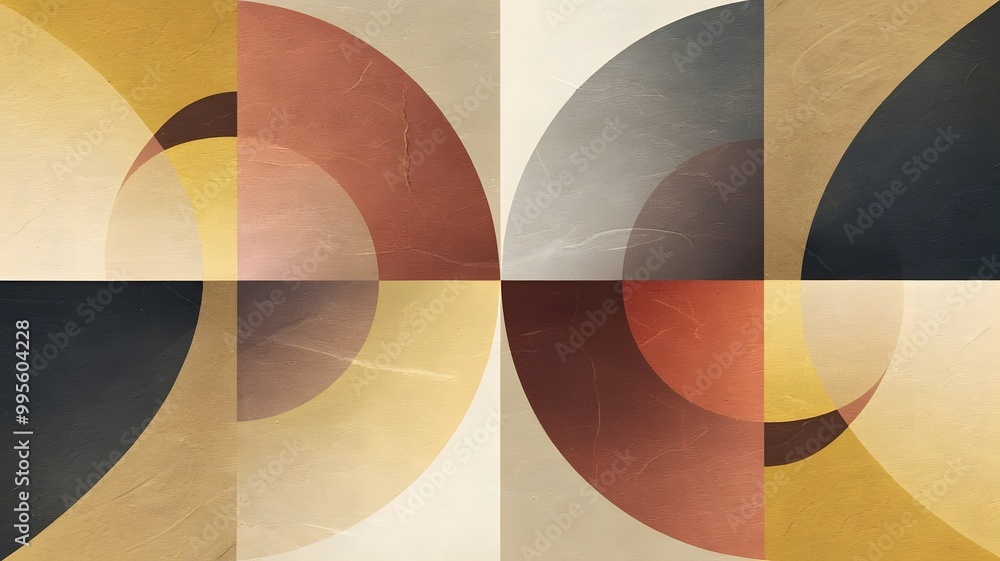 Poster neutral color geometric abstract pattern wallpaper concept design, modern trendy abstract pattern, g