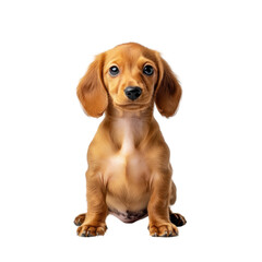 Cute Dachshund Puppy Sitting