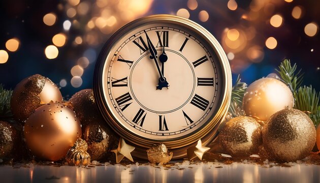 classic clock counting new year perfect holiday events