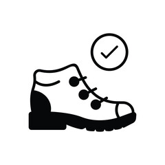 Hiking Boots vector icon stoct illustration