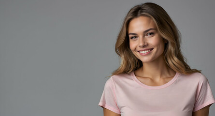 Obraz premium Radiant Smile, Confident Woman 