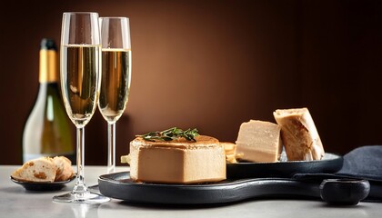 champagne foie gras table