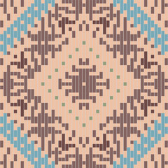 Motif Embroidery Traditional Japanese Patternfolk Embroidery, Aztec Geometric Ornament Print. Design for Carpet, Wallpaper, Clothing, Wrapping, Fabric