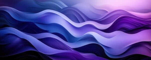 Fototapeta premium Abstract purple and blue background with flowing wavy shapes creating a serene and dreamy atmosphere