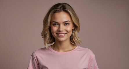 Obraz premium Radiant Smile, Confident Woman 
