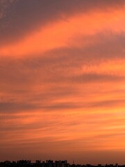sunset in the sky