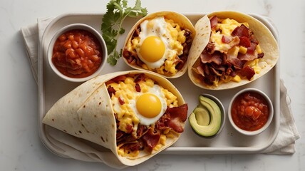 Breakfast burrito ,morning breakfast ,ai gen