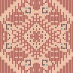 Navajo Abstract Colorful Geometric Pattern Backgroundfolk Embroidery, Aztec Geometric Ornament Print. Design for Carpet, Wallpaper, Clothing, Wrapping, Fabric