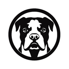 American Pit Bull Terrier- Dog logo icon illustration design vector template