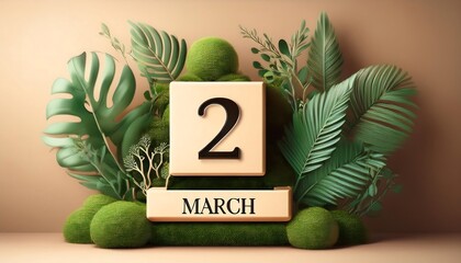 march date design natural theme