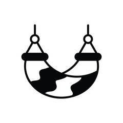 Hammock vector icon stoct illustration