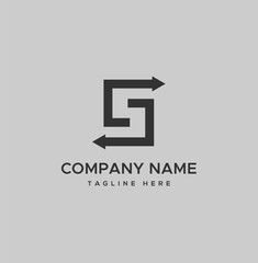 Fototapeta premium S Letter Arrow icon and vector design