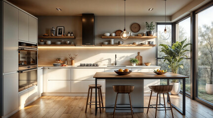 cozy modern interior. Generative AI