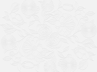 embossed image of flowers